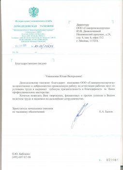 Отзыв на компанию ГлавПромЭкспертиза Домодедовская таможня
